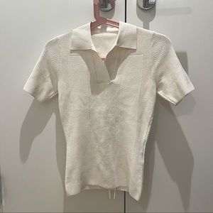 Jacquemus cutout-back knitted polo shirt